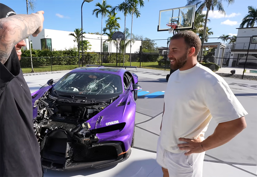 Mat Armstrong and bughatti crashed
