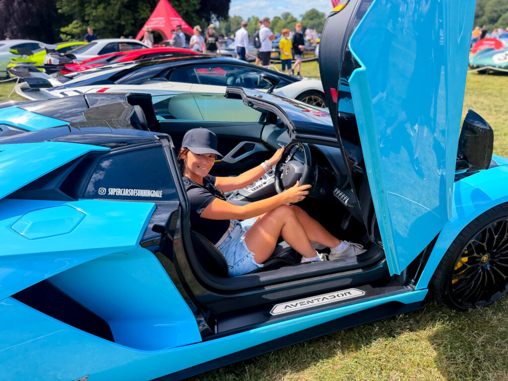 Sylwia from Novatech Culture in a Lamborghini Aventador - supercar highlights